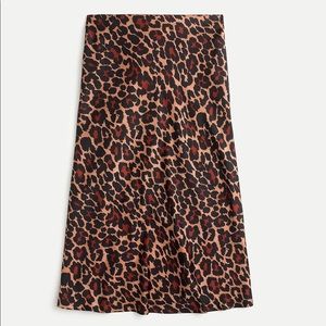 NWT Jcrew leopard slip skirt